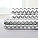 1500 Supreme Collection Queen Sheet Sets Chevron Gray - Luxury Hotel Bed Sheets and Pillowcase Set for Queen Mattress - Extra Soft, Elastic Corner Straps, Deep Pocket Sheets, Queen, Chevron Gray