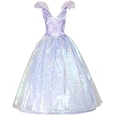 Glinda Costume Dress Good Witch Cosplay Glinda Purple Pomp Party Dress Adults Womens Halloween Carnvials Outfits
