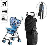 Koogel Stroller Travel Bag,45 x 15.5 inch Black Travel Gate Check Bag for Umbrella Strollers Protection