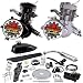 Zeda 80 Complete 80cc Bicycle Engine Kit - Firestorm Edition (Silver,44 Tooth)