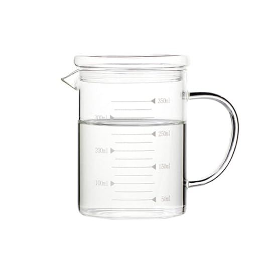 KPPTO Vaso de vidrio resistente al calor Vaso, con taza de ...