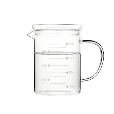 KPPTO Vaso de vidrio resistente al calor Vaso, con taza de ...