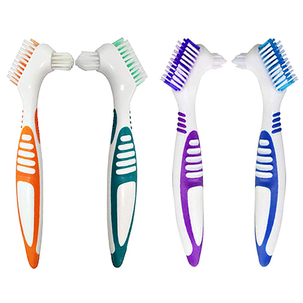 4Pcs Denture Cleaning Brush Set, Hatisan Premium Hygiene