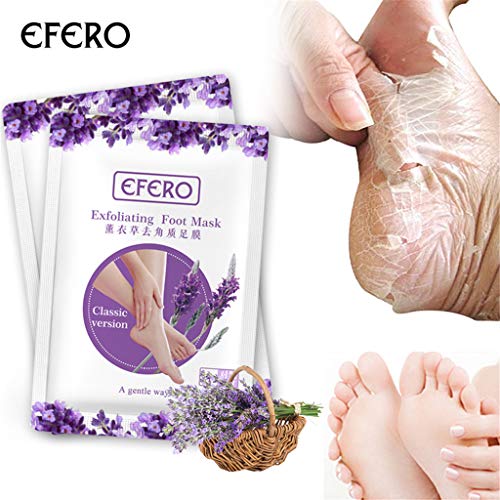 Foot Peel Mask, Cracked Heel Treatment Foot Peeling Mask Dead Skin Remover for Feet Baby Soft Foot Mask 1 Pair (B)