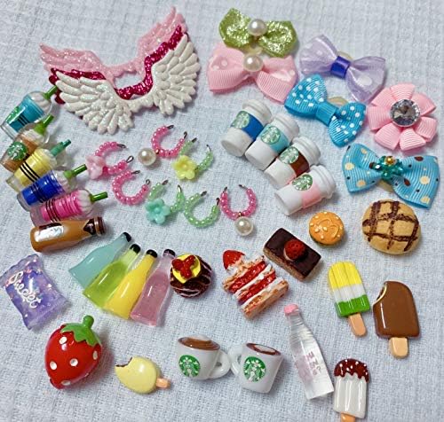 Linda Store LPS Accessories Lot Random 8 pcs lps Accessories Drinks Coffee Bows Cake Ice Cream fit lps Rare Figures lps Short Hair Cat lps Great Dane lps Collie lps Cocker Spaniel Dachshund Kids Gift