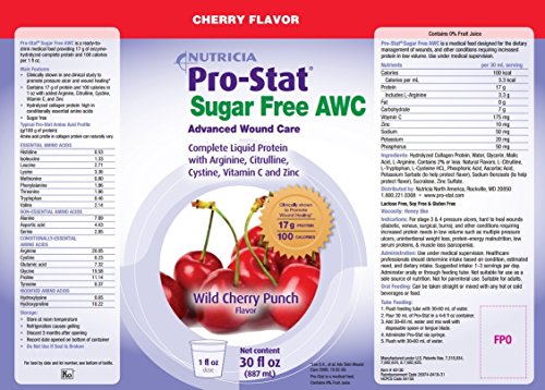 Pro-Stat Sugar Free AWC, Wild Cherry Punch, 30 fl oz by Pro-Stat