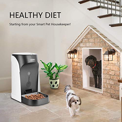 Automatic Cat Feeder,WOpet Pet Feeder Auto Dog Cat Feeder Stainless Steel Bowl,Portion Control & Voice Recording – Timer… - Image 6
