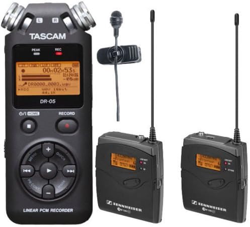 Sennheiser EW 122P G3 Wireless Lav Mic (A Band) w/ Tascam DR-05 Recorder