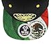 Trendy Apparel Shop Mexico Coat of Arms Golden Eagle Emblem Embroidered Snapback Cap - Black