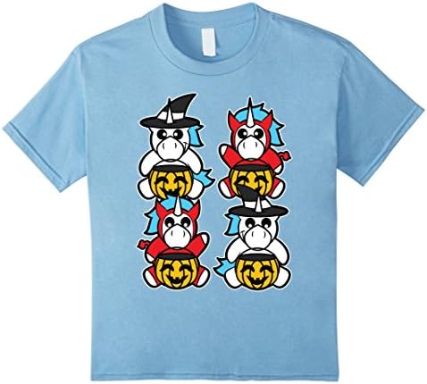 Kids Unicorn Halloween Costume T-Shirt 12 Baby Blue