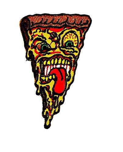 Pretty Pizza Skull Devil Cheese Italian Food Cartoon Kids Patch Ideal For Adorning Your Jeans Hats Bags Jackets And Shirts