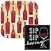 Sip Sip Hooray Wine 7" Plates (16) Napkins (16)