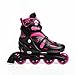 Inline Skates for Girls and Boys, Skates with Gel Wheels Adjustable Sizing for Adults and Kids, Inline Skates for Adult Female, Male, Lightweight Skates, High Bounce, Pink