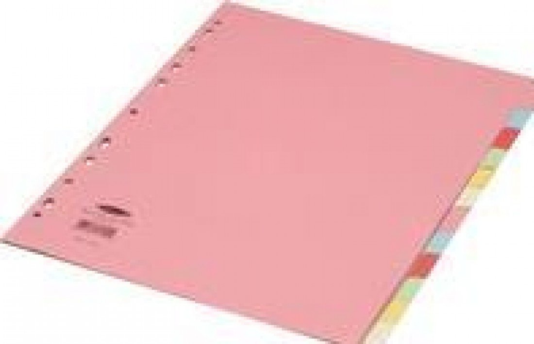 Concord Punched Pocket Subject Dividers Extra Wide 12-Part A4 Assorted Ref 71799