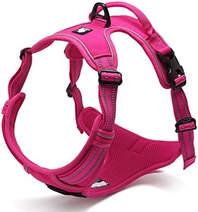 OCSOSO Dog Outdoor Harness Reflective Design for Medium or Large Dog No Pull Best Front Range Pet Vest