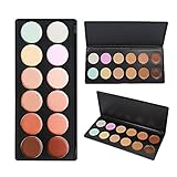 Cosmetics Cream Concealer Palette, KRABICE 12 Color Makeup Dark Circle Concealer Cream Make Up Foundation Makeup Palette Set