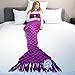 LAGHCAT Mermaid Tail Blanket with Tassels Knit Crochet Mermaid Blanket for Adult,Sleeping Blanket (71