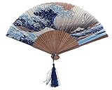 Generic 265G Lee Goal White Butterfly Pink Flowers Pattern Lace Bamboo Handheld Folding Fans For Girls Women, One Size