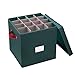 Storage Ornament Box - Holiday Organizer Cube with 64 Individual Compartments and Adjustable Dividers - For Christmas Decorations by Elf Stor (Green)