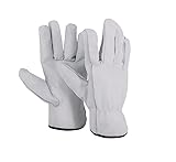 3-Pairs Goatskin Leather Work Gloves I Driver