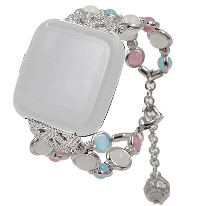 Für Fitbit Versa Lite,Justierbares Armband Handgemachtes Nachtlichtarmband Ersatz SmartWatch Armbänder Uhrenarmbänder für Fit