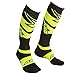 AXO MX Motion Socks (Black/Fluorescent Yellow, One Size)