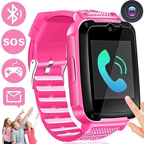 Kids Phone Smart Watch with Free SIM Card Kids Smartwatch for 3-14 Year Boys Girls Kid Anti-Lost Touch Screen Camera Game Digital Wrist Sport Outdoor Cellphone Watch Bracelet for Holiday Birthday Gift