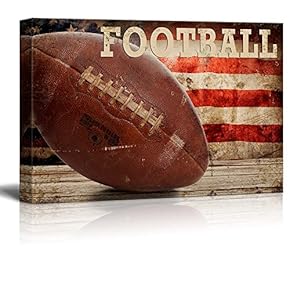 Football Americana Patriotic Pigskin Sport Grunge Flag