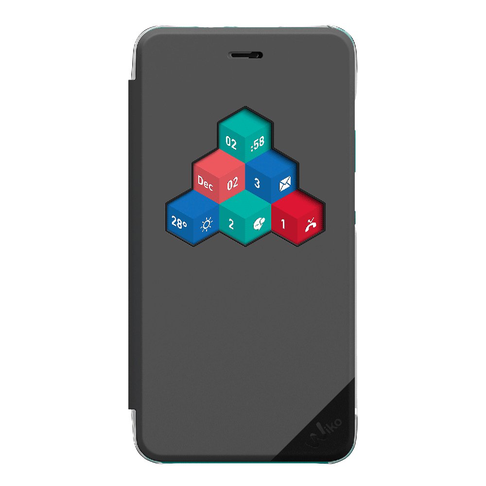 Wiko WKPRFIGY4901 WiCube Interactive Case with Window For Wiko Tommy Gray