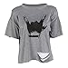 Froomer Women Short Sleeves Crop T-shirt Top Aliens Printed Short Tops (Asian M, Finger A)