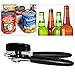 JoyFork Safety Stainless Steel Manual Can Opener, Heavy Duty Jar and Tin Lifter with Soft Grips Handle, Easy Turn Knob, Ergonomic Smooth Edge, Side Cutting Can Opener for Kitchen and Dining Black