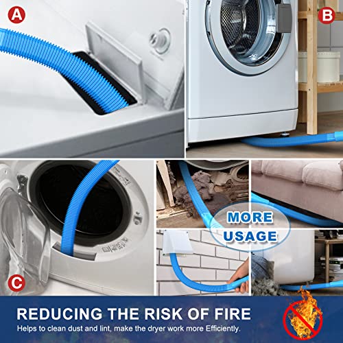 Sealegend 2 Pieces Dryer Vent Cleaner Kit and Dryer Lint Brush Vacuum Hose Attachment Brush Lint