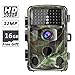 RUNACC 12MP 1080P Trail Camera High-Definition Hunting Cameras Motion Activated Wildlife Game Cam Night Vision, 0.2-0.6s Trigger Time, IP56 Waterproof, 2.4'' LCD Screen, 16GB TF Card Included