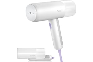 CLEVAST CL-GS01 Handheld, Foldable Steamer, 1200W, 150ml, White - Fast Heat-up, Leak-proof, Travel Size with Brush for Clothes, Home and Office Use, 120V Only