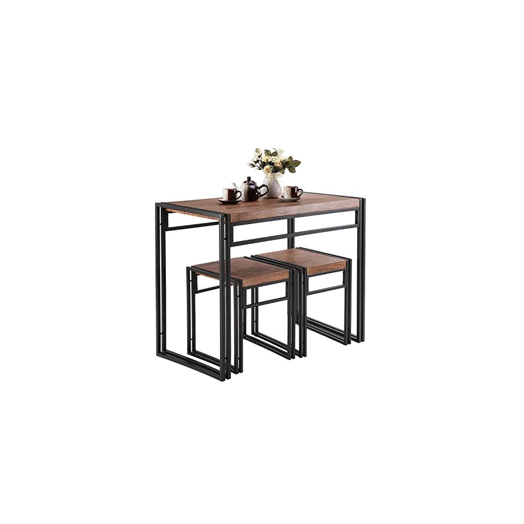FIVEGIVEN 3 Piece Dining Table Set for Small Spaces Kitchen Table Set