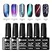 UR SUGAR Gel Nail Polish Set, Cat Eyes Gel, Color Changing Gel, Starry Glitter Gel, Chameleon Gel, Magnetic Jade Gel,6 Bottles in 1 Set Nail Art Starters Kit, Requies UV LED Cured