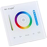 Fdit Wall-Mounted Led Panel Controller Capacitive Touch Panel Smart Dimmable Light for RGB Rgbw and RGB+CCT Led Strips