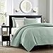 Madison Park Quebec Twin/Twin XL Size Quilt Bedding Set - Seafoam, Damask – 2 Piece Bedding Quilt Coverlets – Ultra Soft Microfiber Bed Quilts Quilted Coverlet