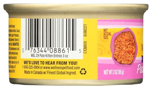 WELLNESS CAT FOOD KITTEN, 3 OZ
