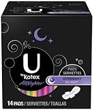 Kotex U All Nighter Pads, Overnight, 14 ct.