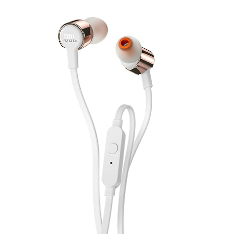 JBL T210 In-Ear Kopfhörer Ohrhörer mit 1-Tasten-Fernbedienung und Integriertem Mikrofon Kompatibel mit Apple und Android Gerä