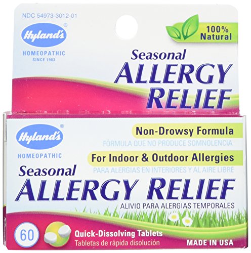 Hyland's Seasonal Allergy Relief, 60 Tablets (Pack of 4)