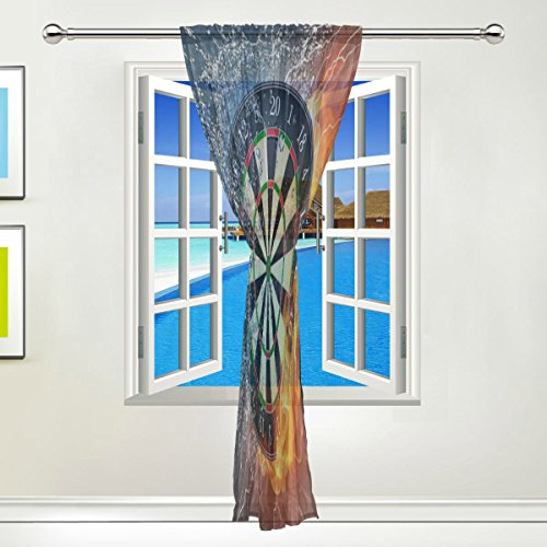 image for TSWEETHOME Window Treatments Sheer Curtains Draperies with Darts Board