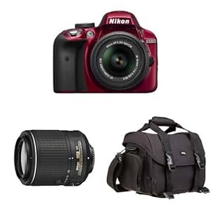 Amazon.com : Nikon D3300 DX-Format DSLR Camera (Red) with