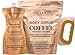 Deluge Coffee Scrub for Cellulite and Stretch Marks, Body Exfoliant and Hydrating Cellulite Treatment with Shea Butter, Coconut Oil and Dead Sea Salt Firms, Tones and Moisturizes Skin (10 oz)