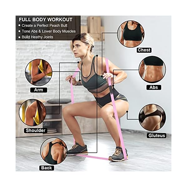 JASUEN-Resistance-Band-Long-Exercise-Band-for-Women-and-Men-Fabric-Loop-Strength-Training-Pull-Up-Bands-with-3-Resistance-Levels-for-Home-Gym-Weight-Loss-Fitness-Full-Body-Workout1Pack JASUEN Resistance Band Long Exercise Band for Women and Men - Fabric Loop Strength Training Pull Up Bands with 3…