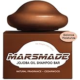 MARS MADE Jojoba Oil Shampoo Bar 2.0 - Hydrating & Moisturizing Natural Hair Soap for Excess Oil & Scalp Nourishment - Solid Shampoo for All Hair Types (120g, 4.23oz)