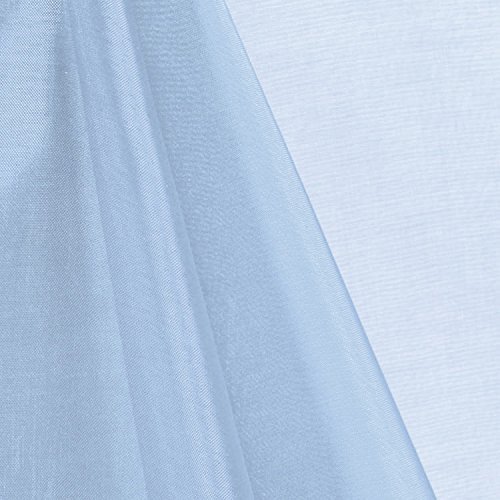 Baby Blue Mirror Organza Fabric - By the Yard