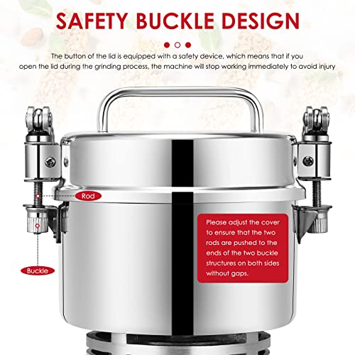 Kotsy Cereal Mill 500 g, Stone Mill 2500 W Portable Grinder 220 V 3 Blades Rice Quick Grinding, Sesame, Whole Grain Cereals