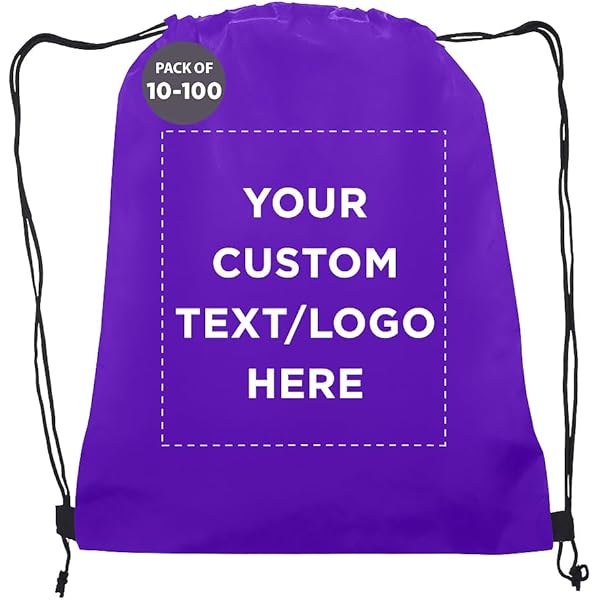 Amazon.com | Zippered Drawstring Bag Cinch Sack Promotional